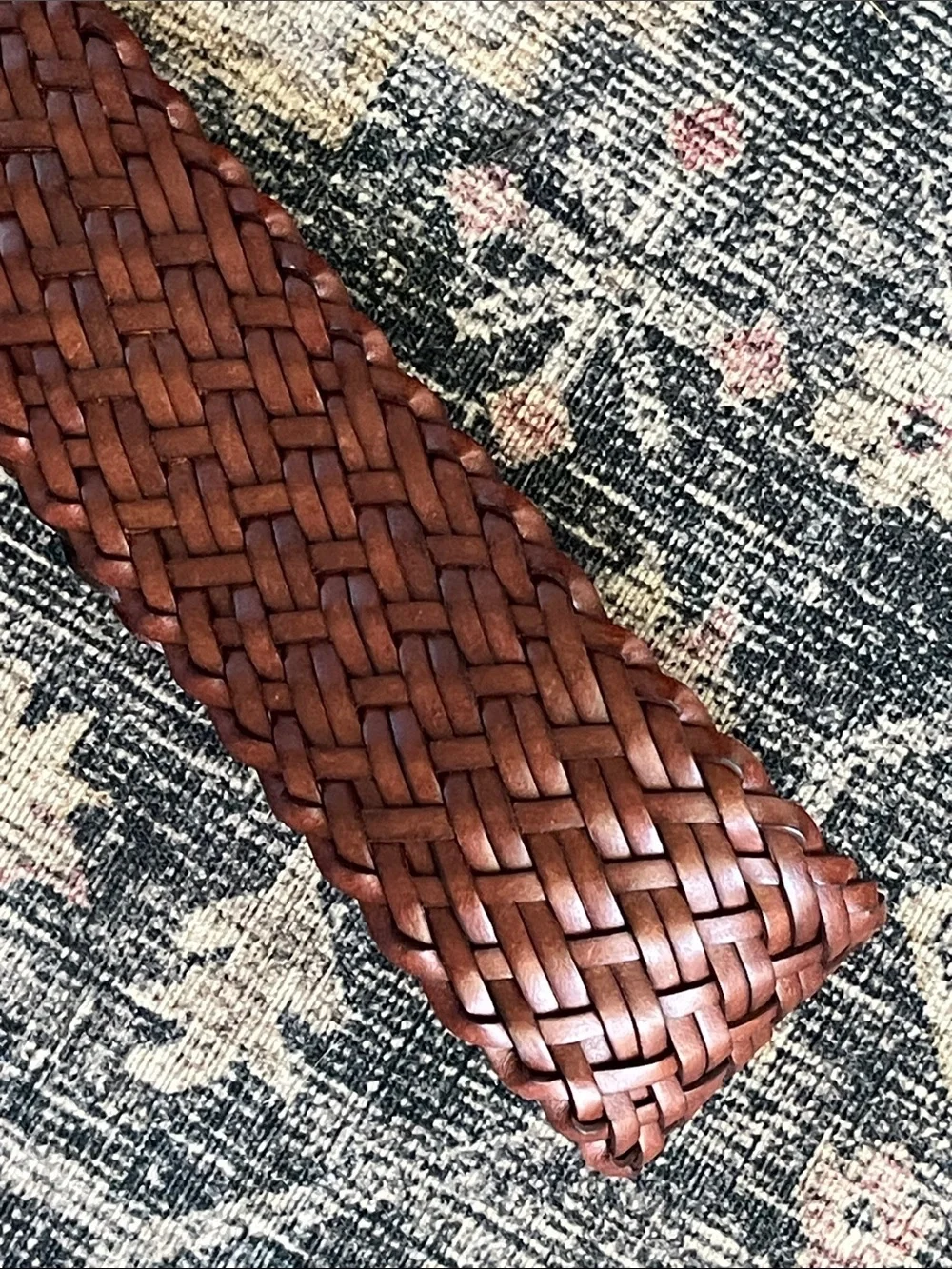 NWT Banana Republic Wide Braided Leather Belt - Brown